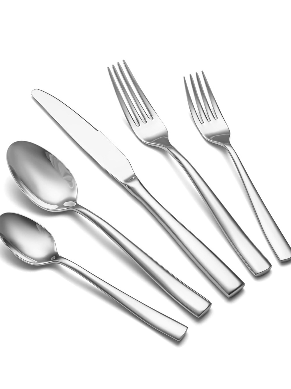 Heavy Duty Silverware Set for 8, EIUBUIE 40 Piece Stainless Steel Flatware Cu...